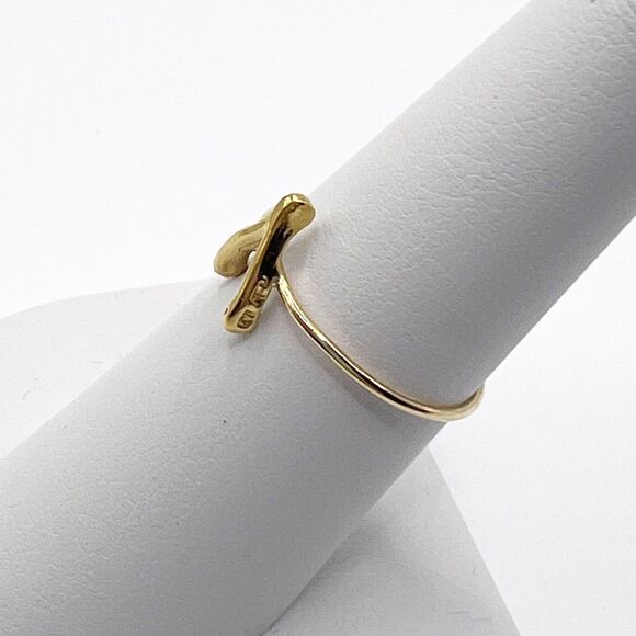 Jennifer Meyer 18K Yellow Gold Mini Wishbone Ring Size 6 Handmade - Picture 3 of 10